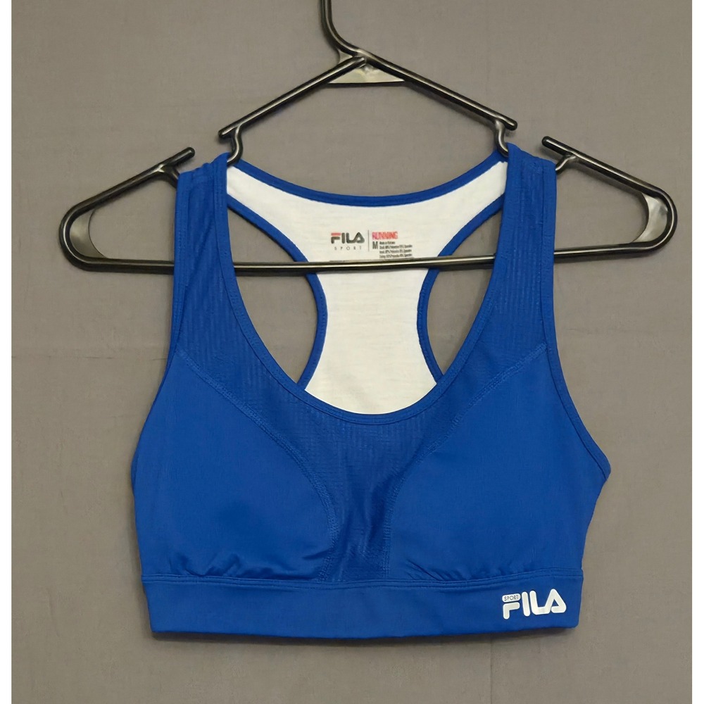 FILA‎ Sport Running Core Essential Racerback Sports Bra Womens Size Medium Blue